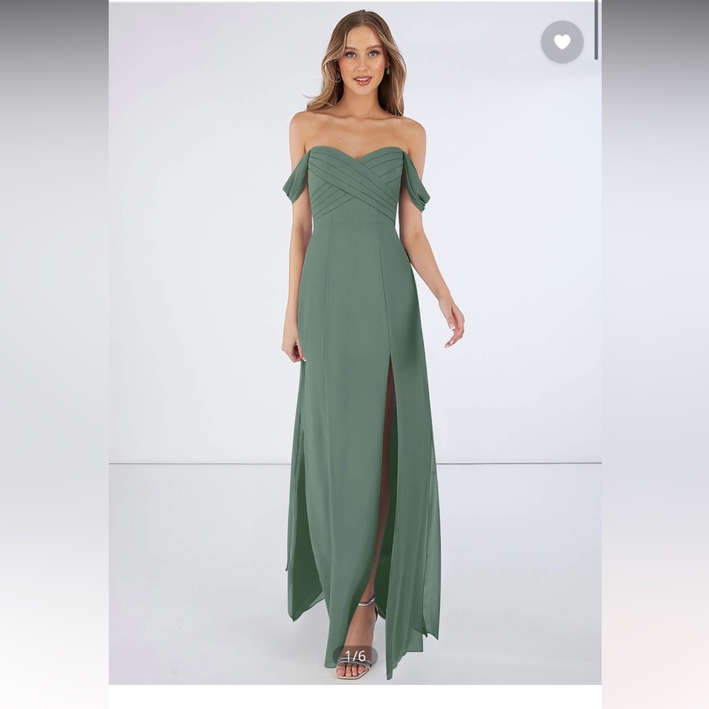 AZAZIE A-line sweetheart neckline chiffon floor-length bridal dress